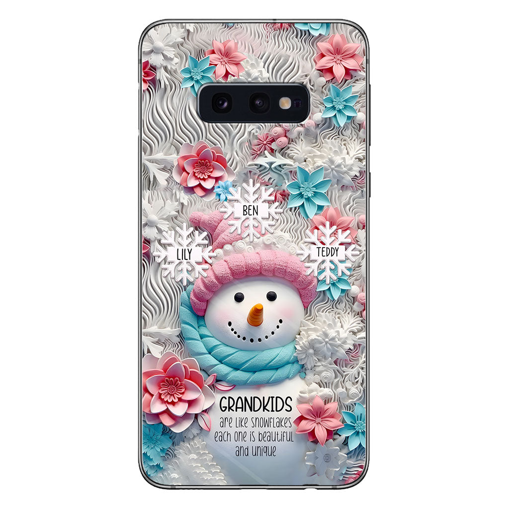 Les petits-enfants sont comme des flocons de neige - Cadeau pour grand-mère - Coque de téléphone personnalisée
