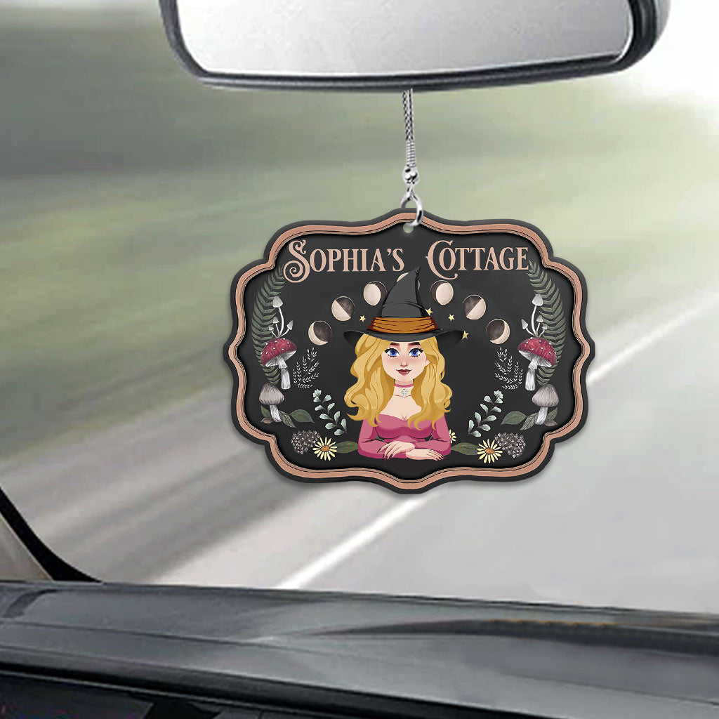 Maison de sorcière - Ornement de voiture personnalisé de sorcière