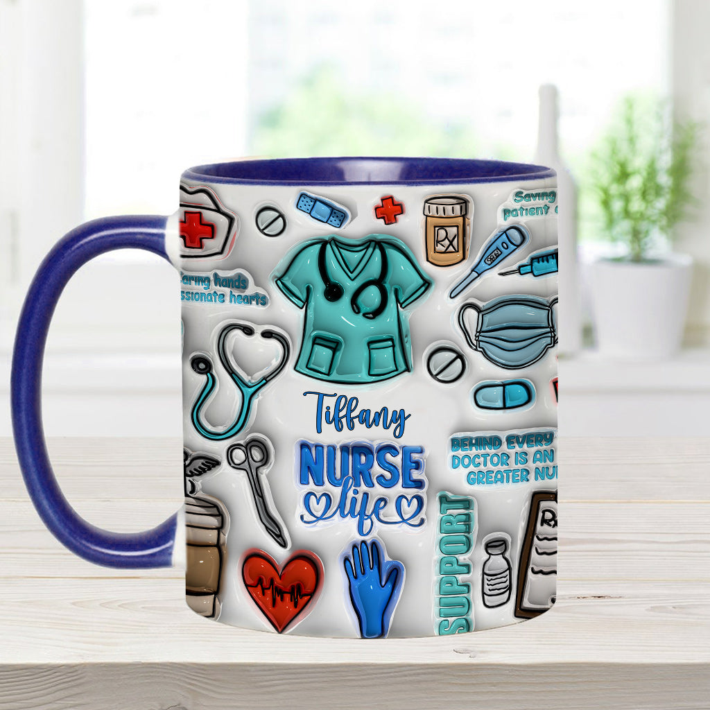 Vie d'infirmière - Mug personnalisé « Infirmière »