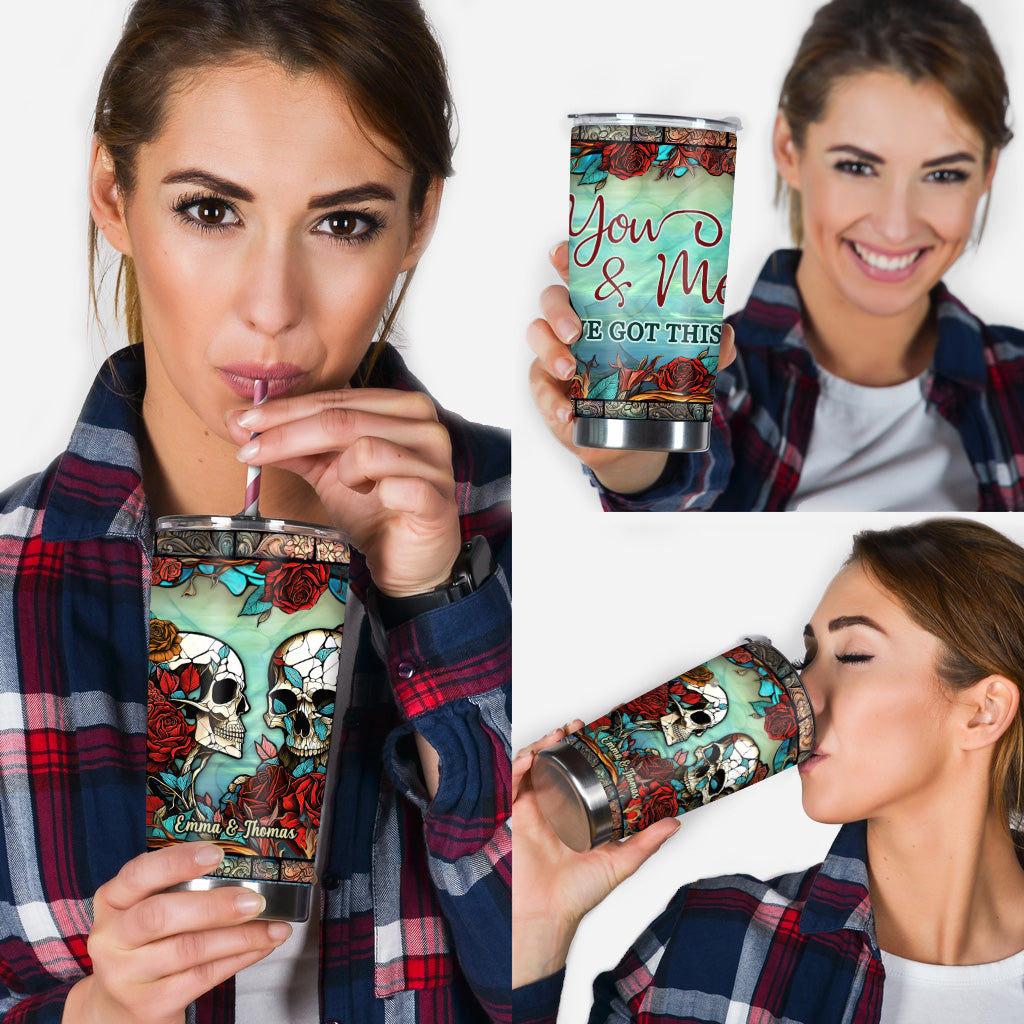 Couple de crânes - Gobelet personnalisé à motif crâne