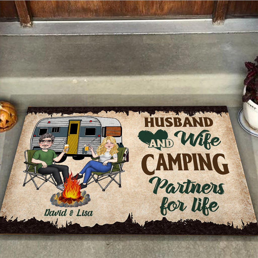 Camping Partners For Life - Personalized Camping Doormat