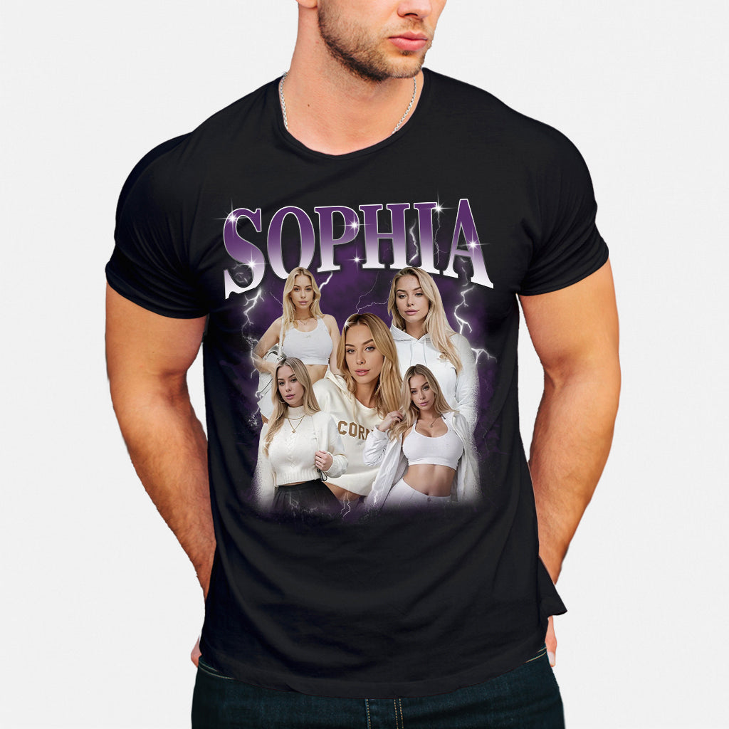 T-shirt rap bootleg personnalisé - cadeau pour mari, femme, petit ami, petite amie - T-shirt et sweat à capuche personnalisés