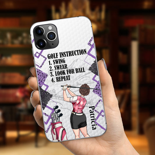 Just A Girl - Golf gift for her, wife, mom, grandma, girlfriend - Personalized Phone Case