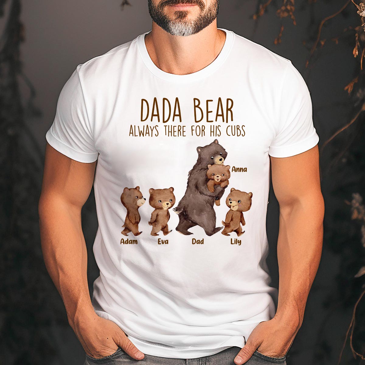 Papa Bear - Gift for dad, grandpa, uncle, brother - Personalized T-shirt And Hoodie