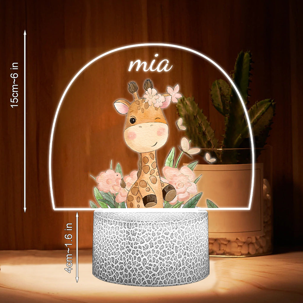 Animal Lovers - Personalized Kid Shaped Plaque Light Base