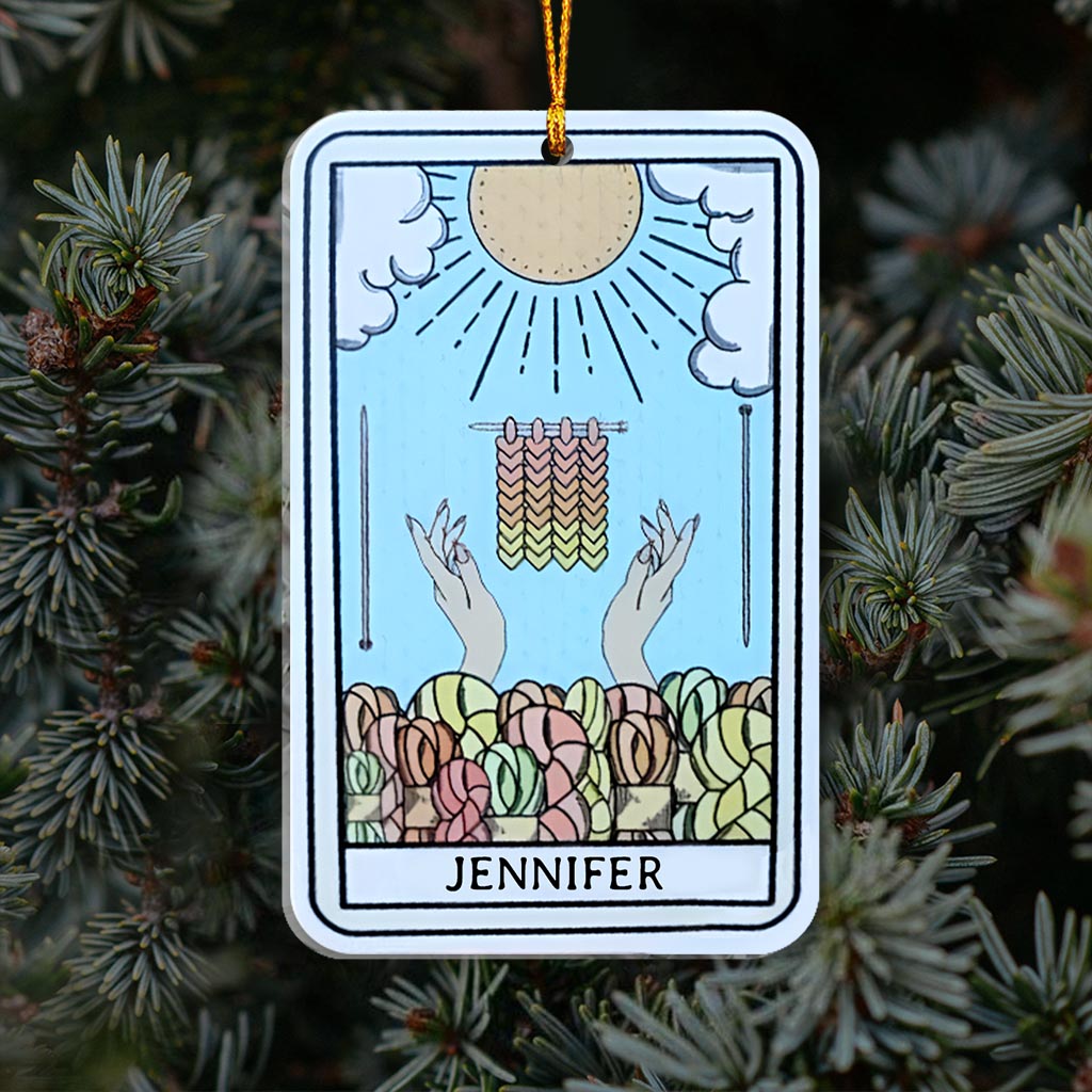 La Tricoteuse - Ornement de tricot personnalisé