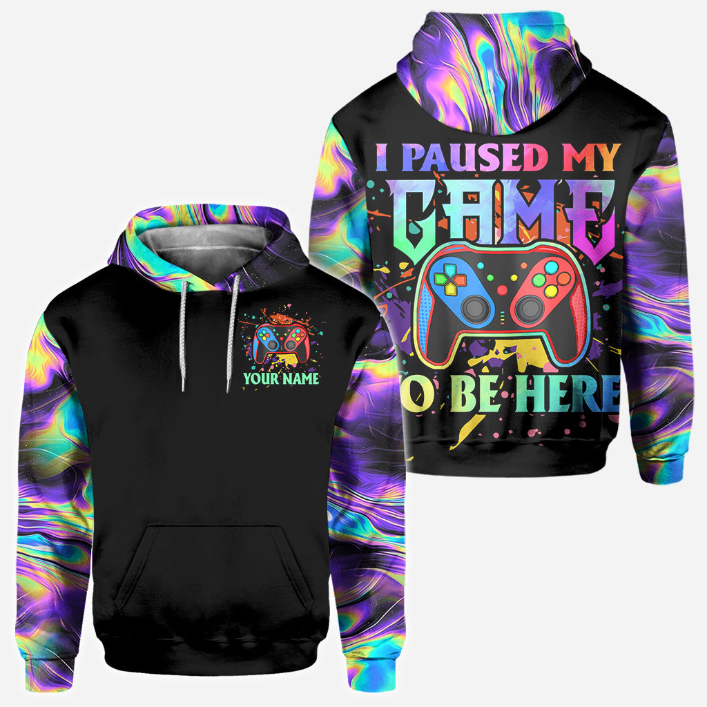 J'ai mis mon jeu en pause pour être ici - T-shirt personnalisé inspiré des jeux vidéo