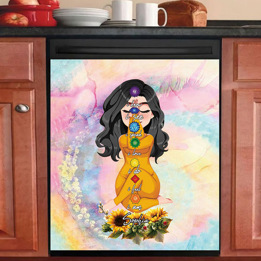 Lâchez prise - Housse de lave-vaisselle personnalisée Yoga