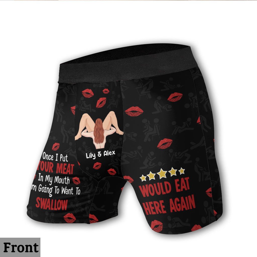 J'y retournerais volontiers - Cadeau pour mari, femme, petit ami, petite amie - Boxers personnalisés pour hommes