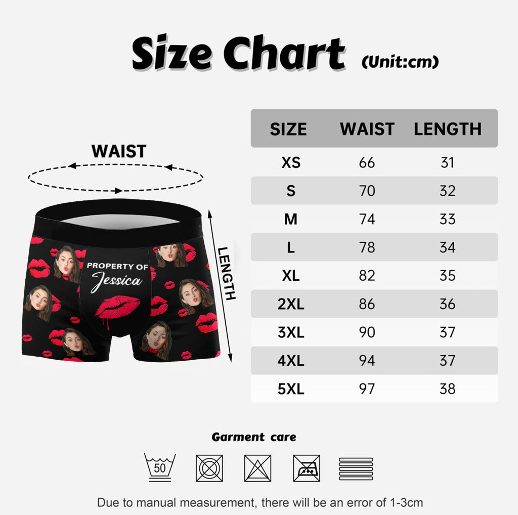 Photo personnalisée - Cadeau pour mari, petit ami - Boxers personnalisés pour hommes