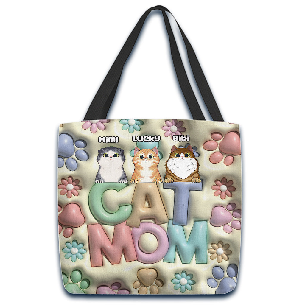 Cat Mom - Personalized Cat Tote Bag