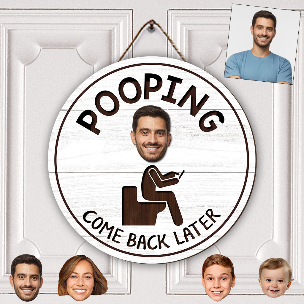 Panneau humoristique pour salle de bain - Panneau en bois interchangeable et personnalisé pour couple