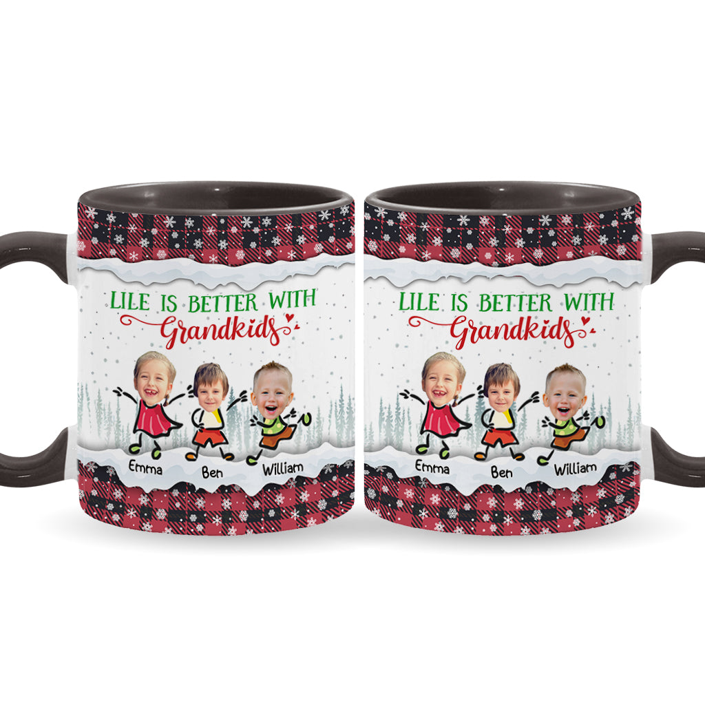 La vie est plus belle avec des petits-enfants - Mug personnalisé pour grand-mère