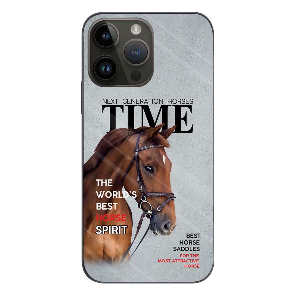 Couvertures de magazines - Étui de téléphone personnalisé avec motif cheval