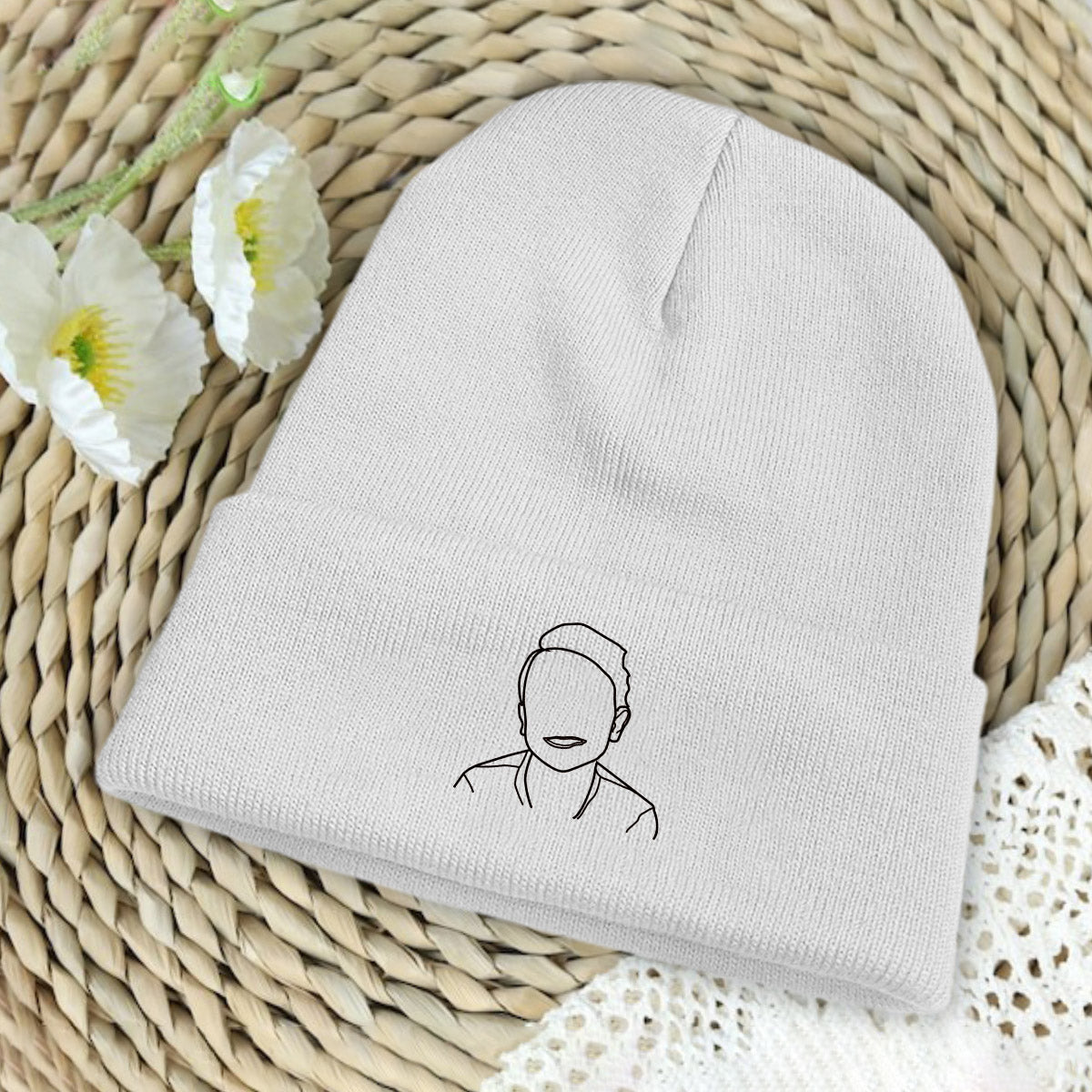 Bonnet brodé personnalisé pour enfant avec photo -