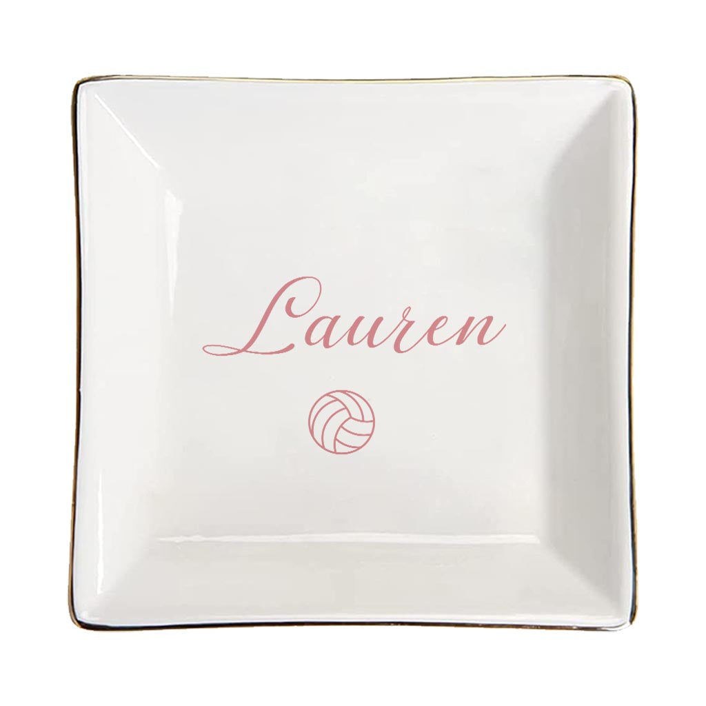Porte-bijoux de volley-ball personnalisé « Fille au volley-ball »
