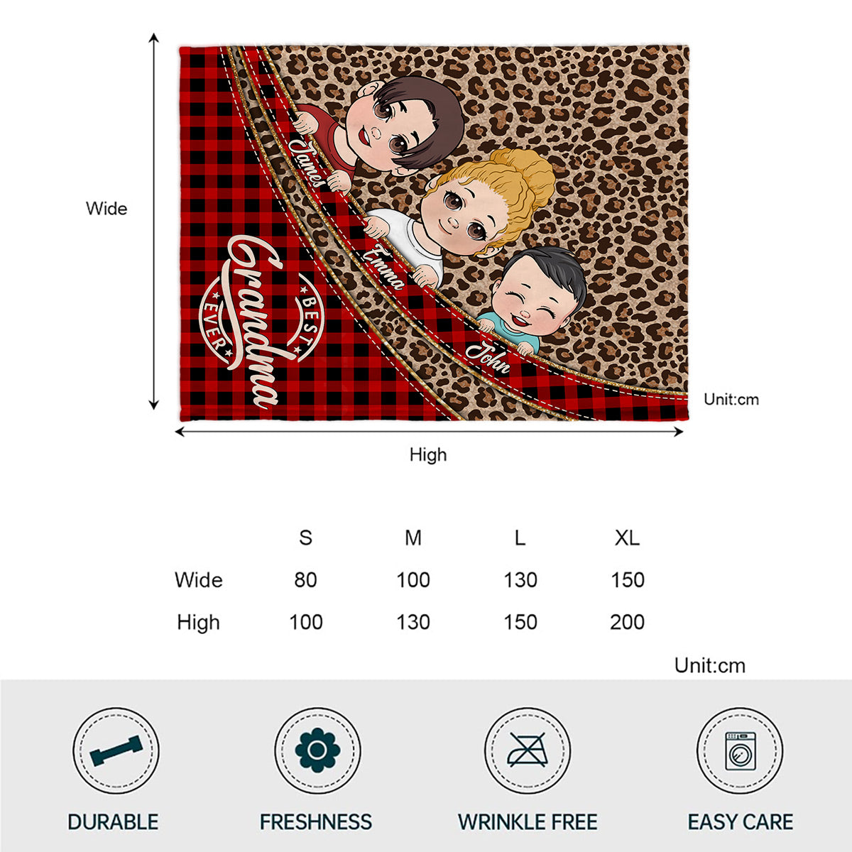 Meilleure grand-mère du monde - Couverture personnalisée pour grand-mère