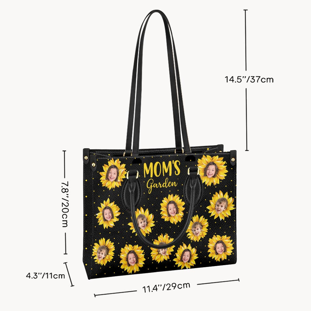 Le jardin de grand-mère - Cadeau pour grand-mère, maman - Sac à main en cuir personnalisé