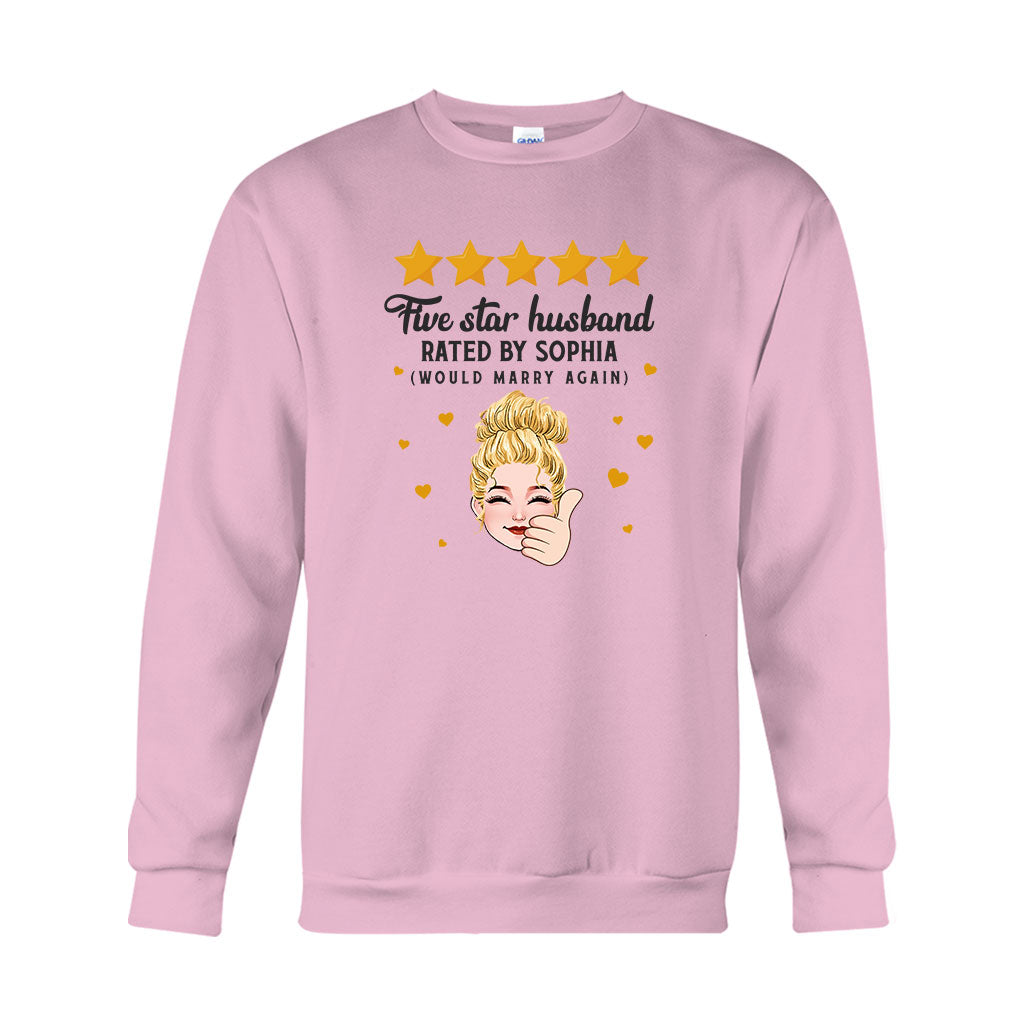 T-shirt et sweat à capuche personnalisés « Mari et Femme Cinq Étoiles »