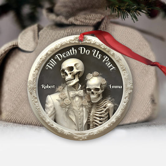 Till Death Do Us Part - Personalized Skull Ornament