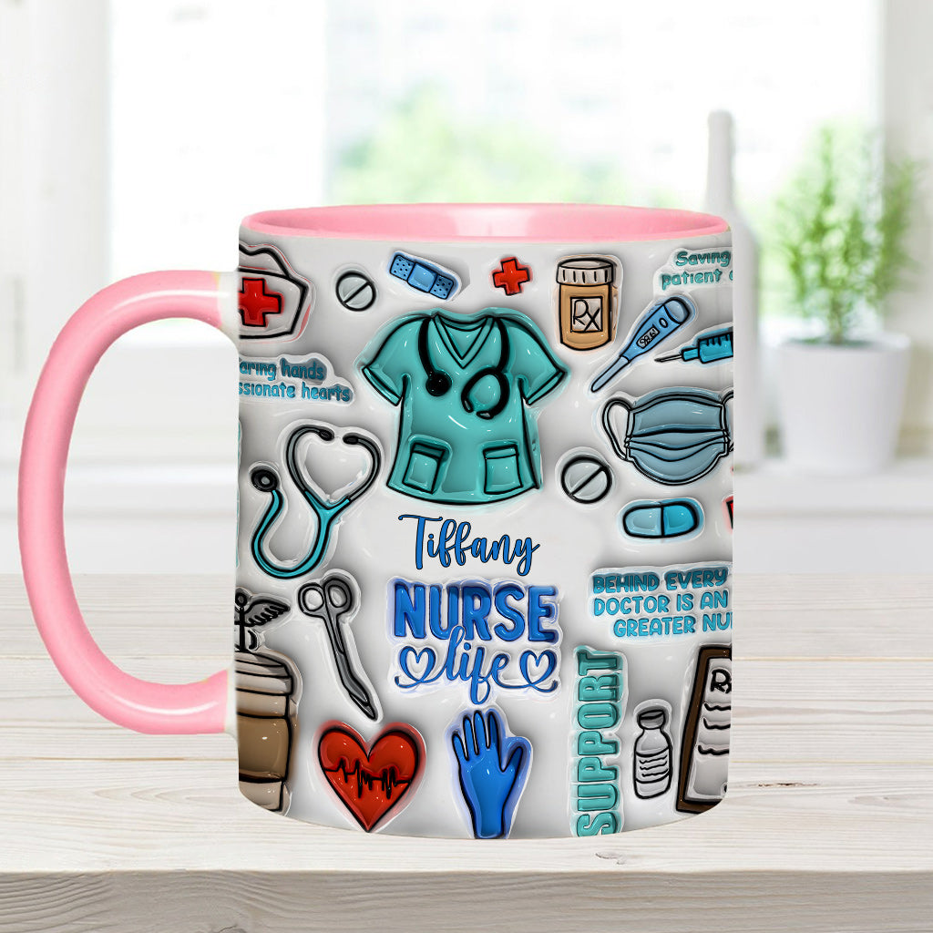Vie d'infirmière - Mug personnalisé « Infirmière »
