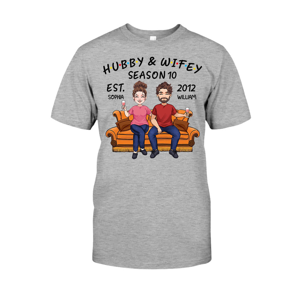 T-shirt et sweat à capuche personnalisés pour couples « Mari et Femme »