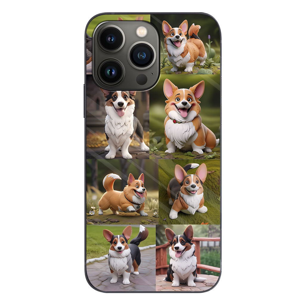 Collage de photos d'animaux de compagnie façon cartoon - Cadeau pour les amoureux des chiens et des chats - Coque de téléphone personnalisée