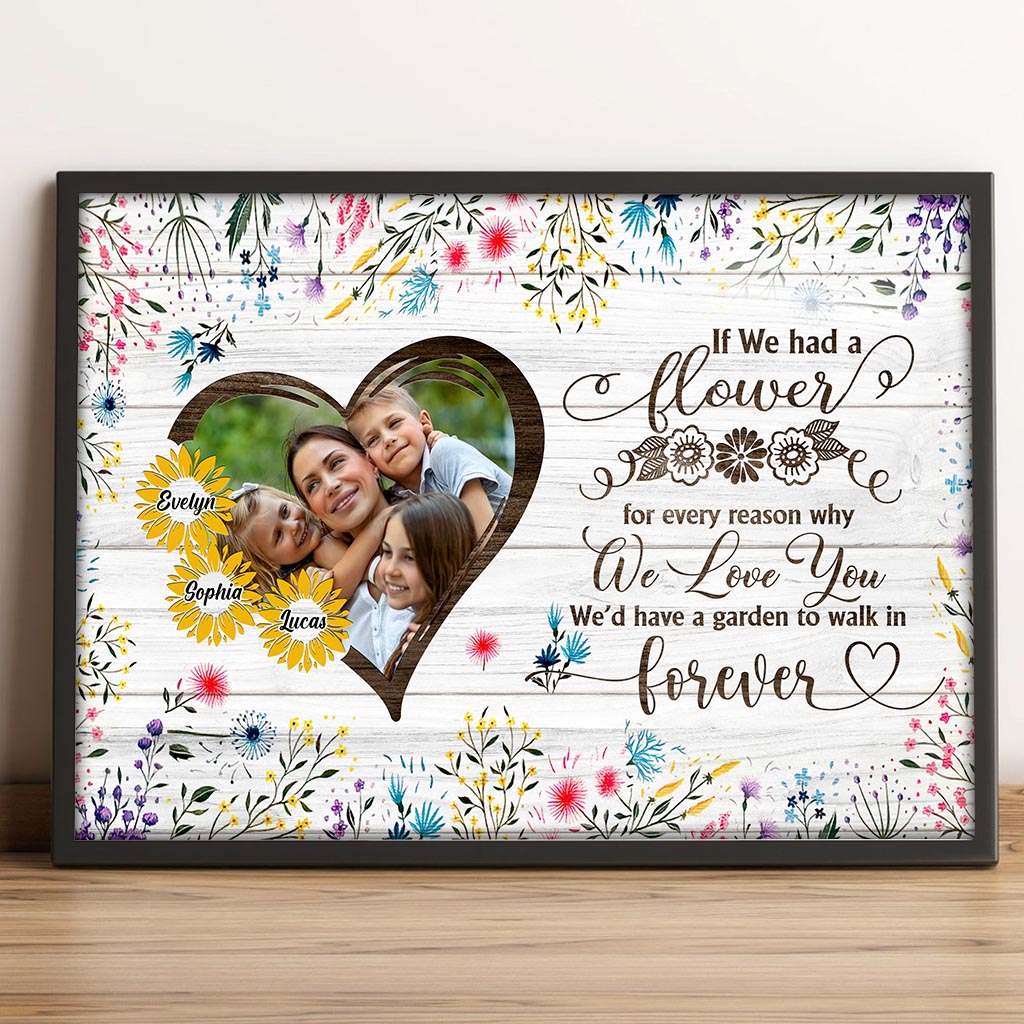 Si les mamans étaient des fleurs - Toile et affiche personnalisées pour maman