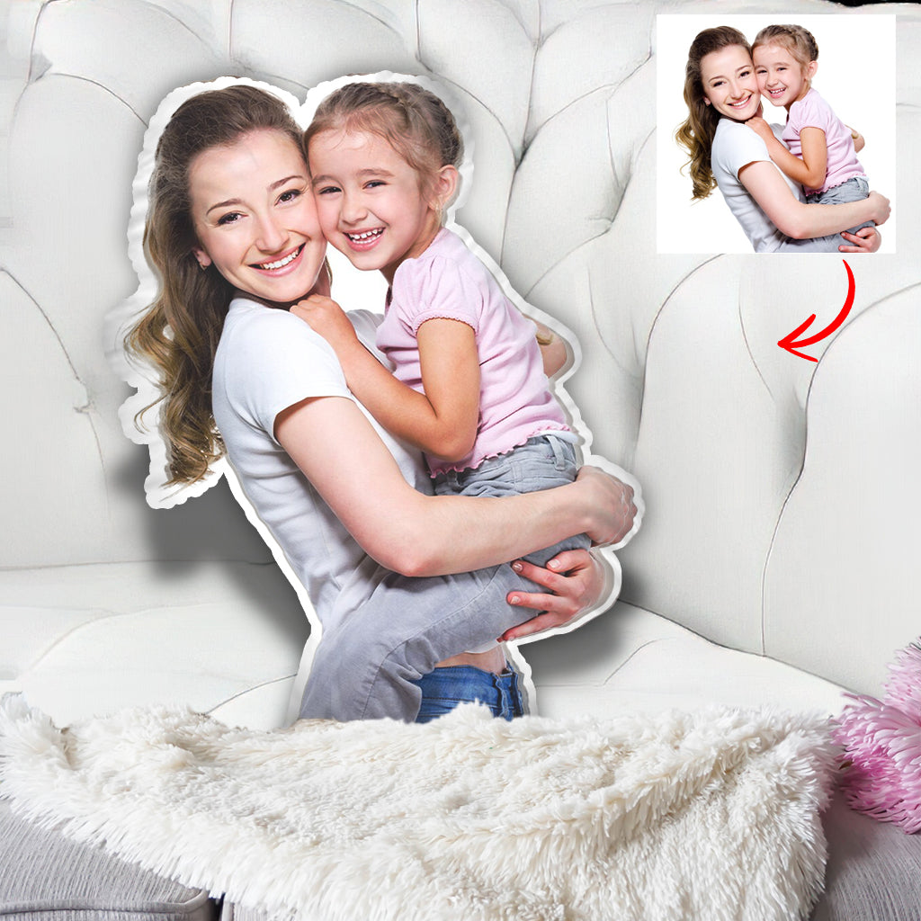 Coussin humanoïde personnalisé avec photo - Coussin en forme de maman