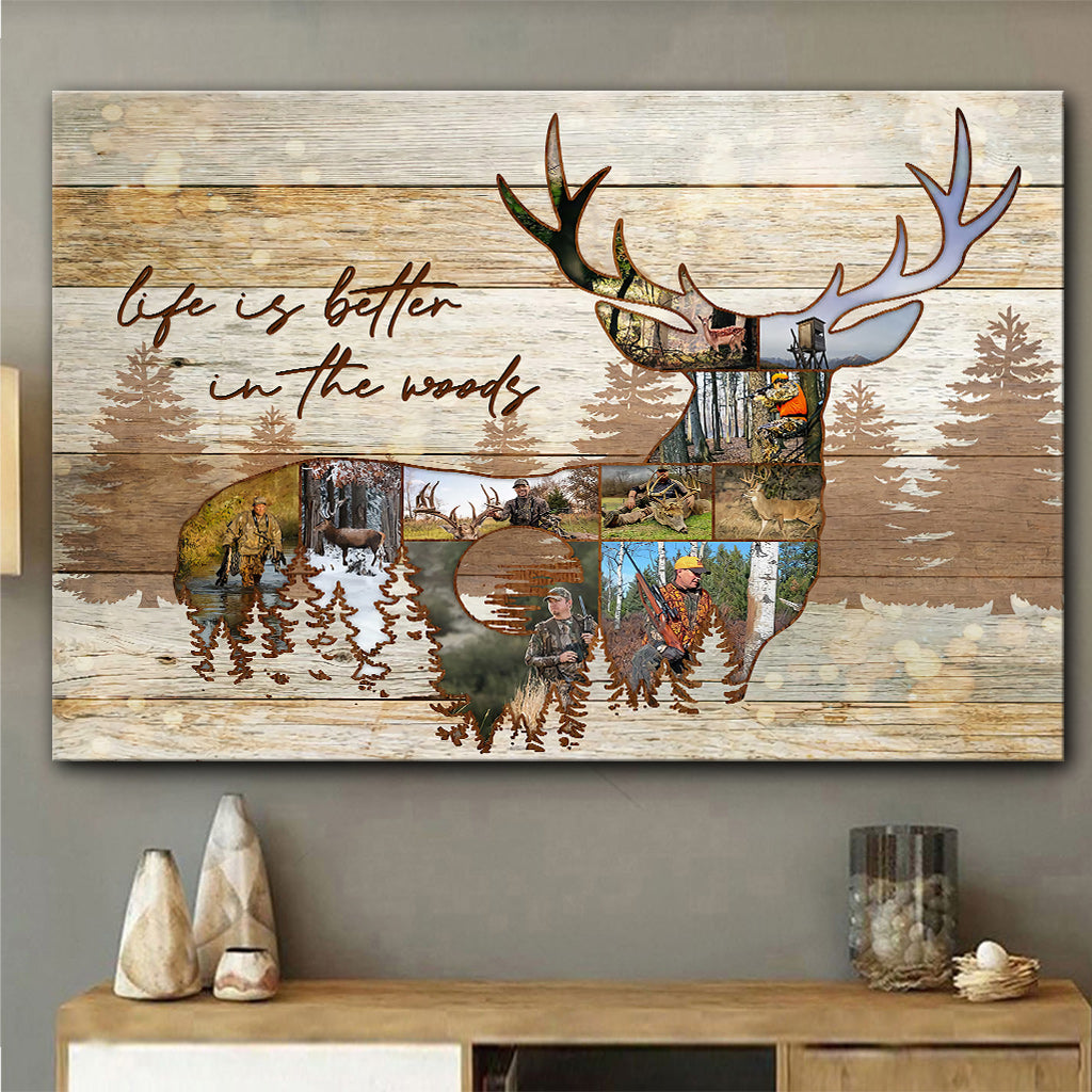 La vie est plus belle dans les bois - Toile et affiche de chasse personnalisées