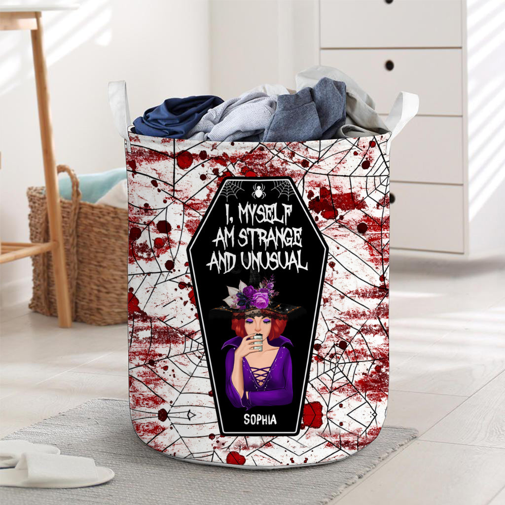 Je suis moi-même étrange et inhabituelle - Panier de rangement personnalisé pour sorcière
