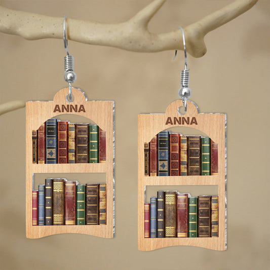 Amoureux des livres - Boucles d'oreilles personnalisées en forme de livre