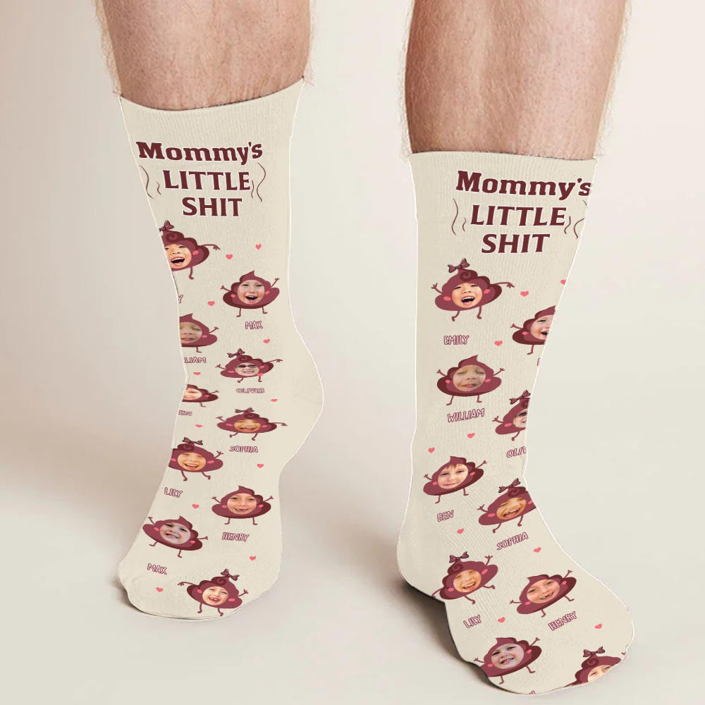 Chaussettes personnalisées « Papa Petits cons » - Cadeau pour papa, grand-mère, grand-père, maman, oncle, tante, frère, sœur