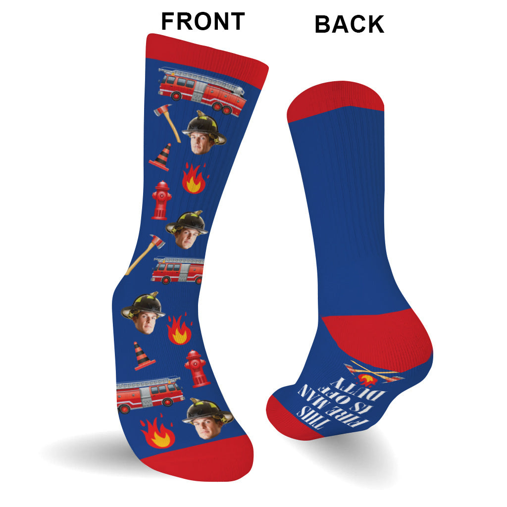 Funny Firefighter - Personalized Firefighter Socks