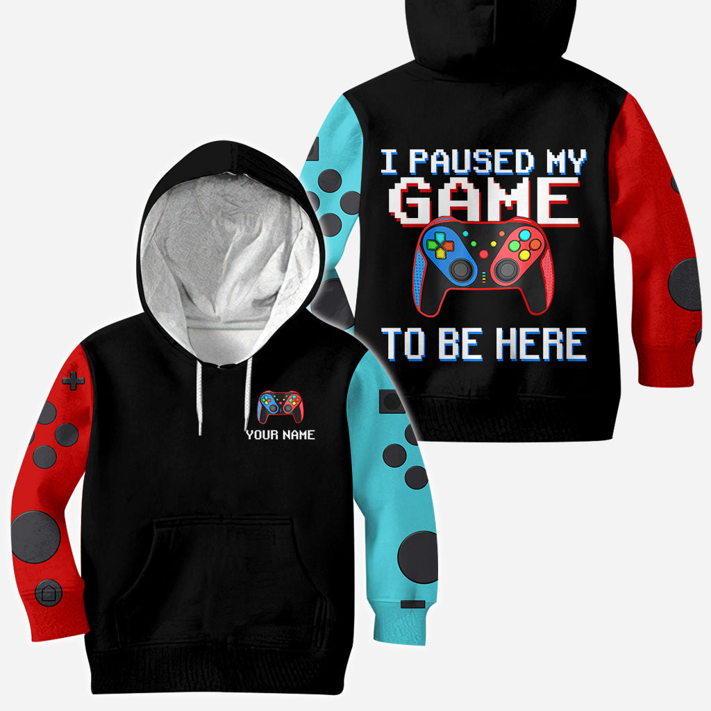 J'ai mis mon jeu en pause pour être ici - T-shirt personnalisé inspiré des jeux vidéo