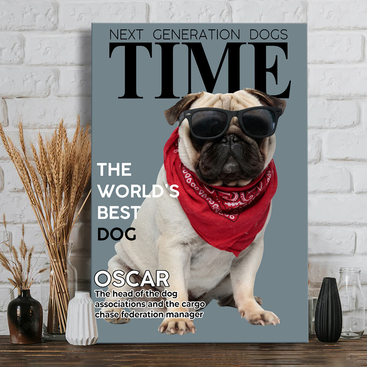 Le meilleur chien du monde - Toile et affiche personnalisées pour chiens