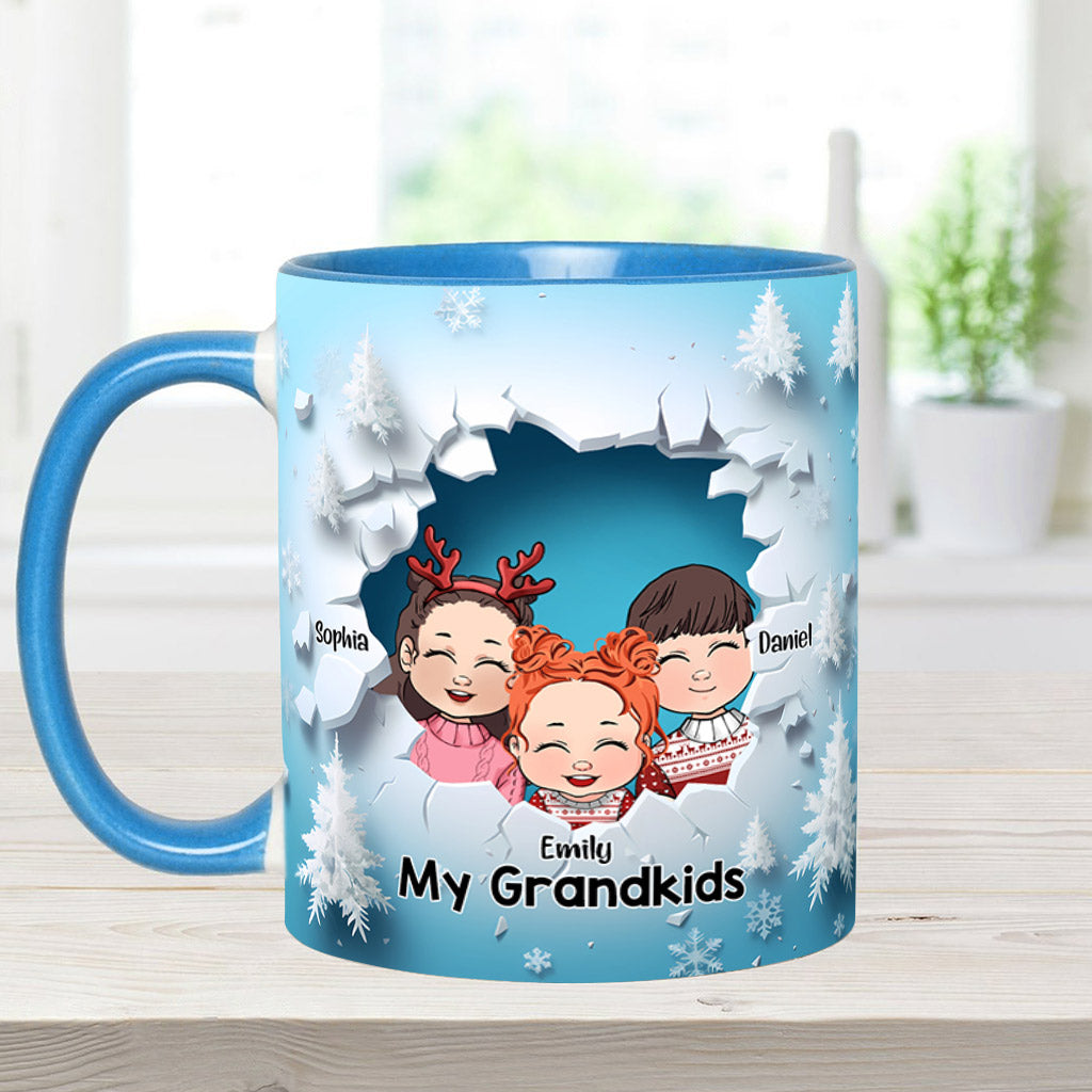 My Grandkids - Personalized Grandma Accent Mug
