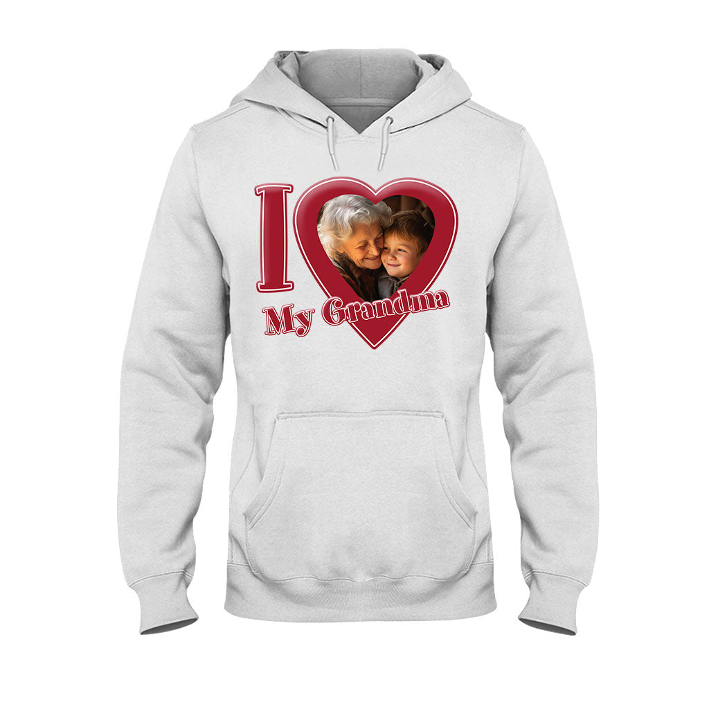 J'aime ma grand-mère/mamie/maman... - T-shirt et sweat à capuche personnalisés pour grand-mère