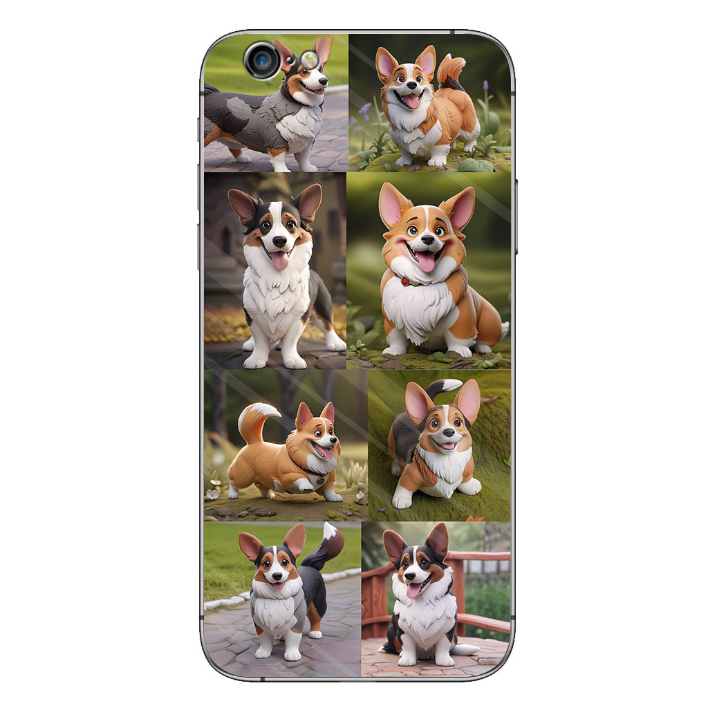 Collage de photos d'animaux de compagnie façon cartoon - Cadeau pour les amoureux des chiens et des chats - Coque de téléphone personnalisée