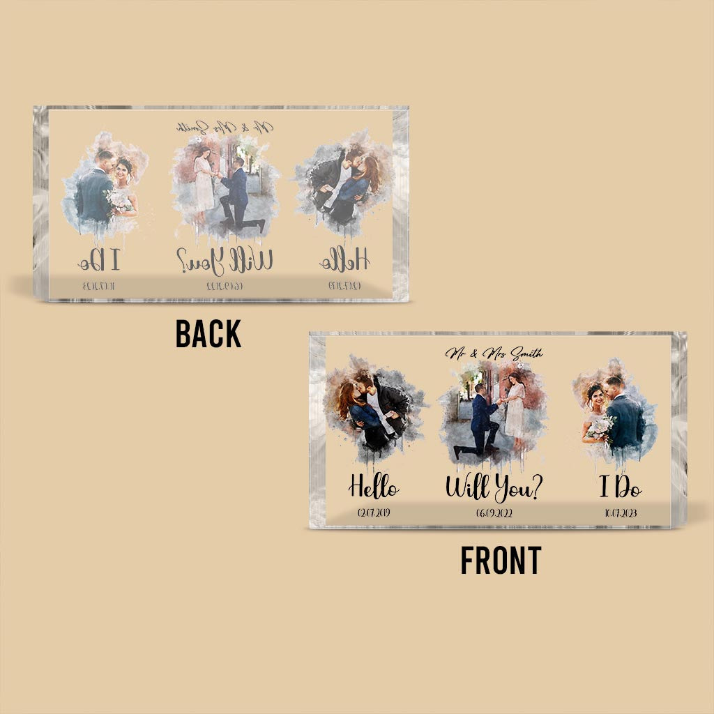 De Hello Till I Do - Plaque acrylique personnalisée pour mari et femme