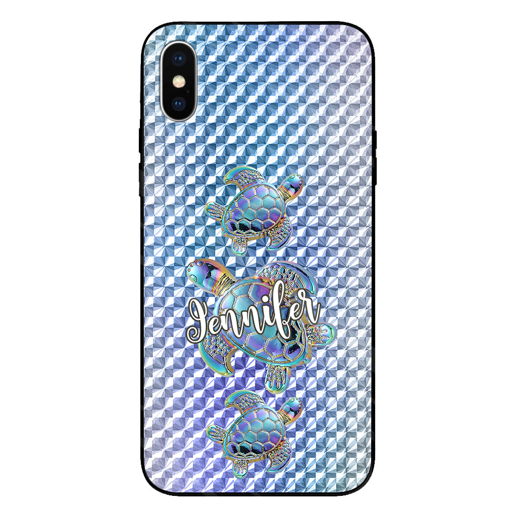 Salty Lil Beach - Personalized Turtle Clear Phone Case