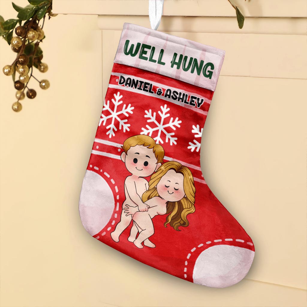 Bien accrochées - Chaussettes de Noël personnalisées pour couples