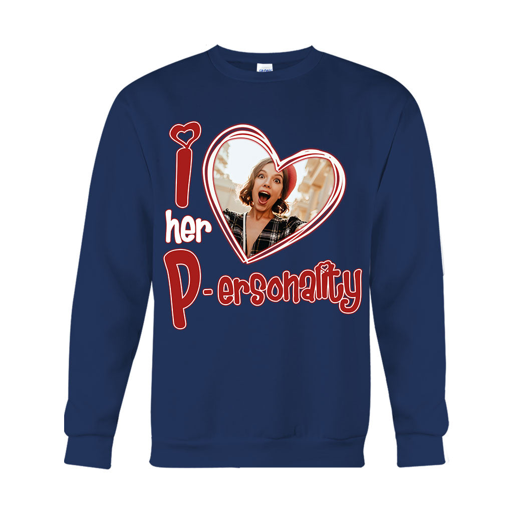 J'aime sa personnalité, j'aime son dévouement. Téléchargez une photo ! T-shirt et sweat à capuche personnalisés pour couple