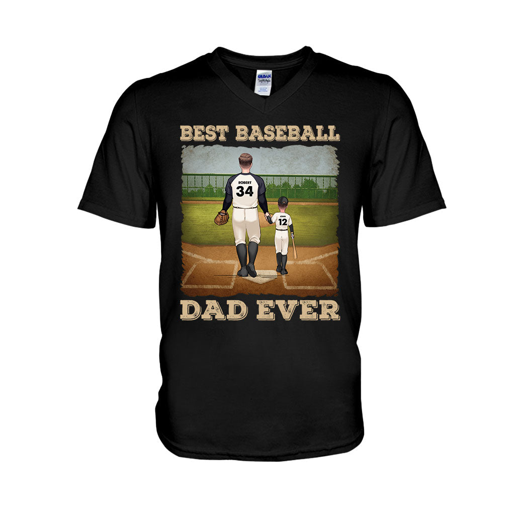 Meilleur papa de joueur de baseball au monde - T-shirt et sweat à capuche personnalisés