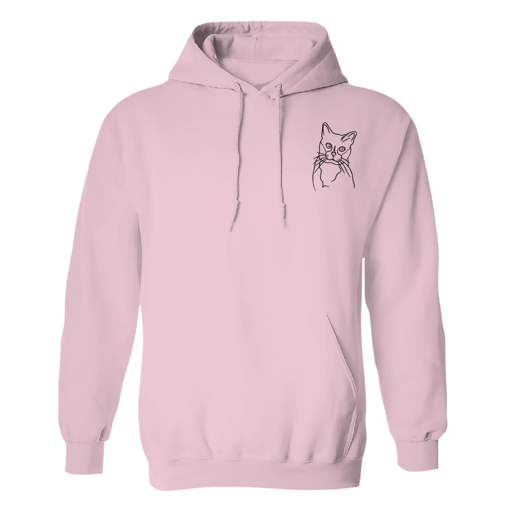 Sweat à capuche brodé personnalisé avec motif de chat