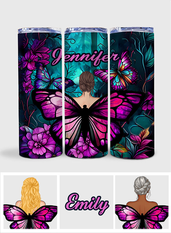 Butterfly Girl - Cadeau papillon pour elle - Gobelet isotherme personnalisé