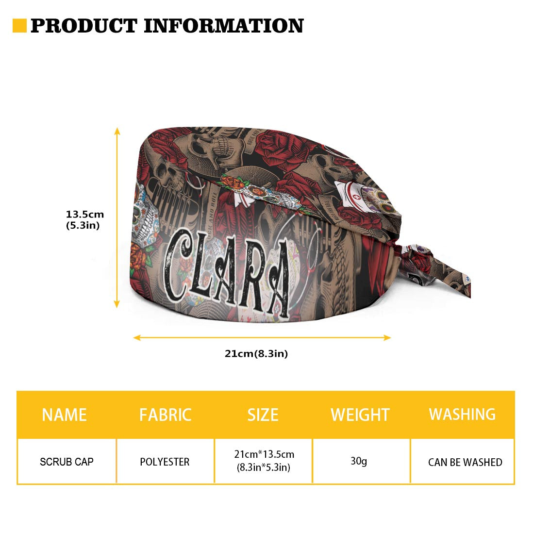 Vie d'infirmière - Bonnet de bloc opératoire personnalisé