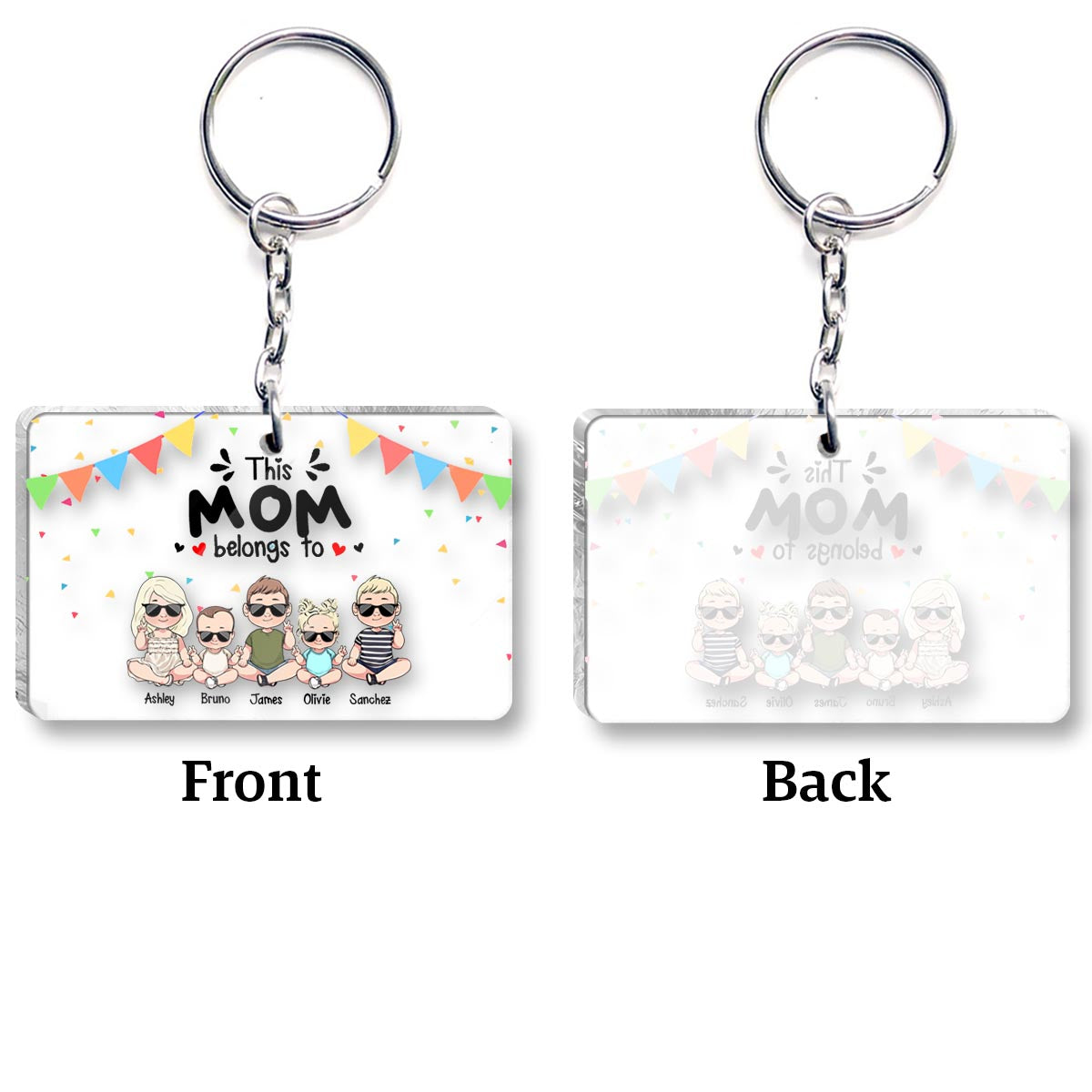 My Favorite People - Gift for grandpa, grandma, brother, sister, mom, dad, uncle, aunt - Personalized Keychain