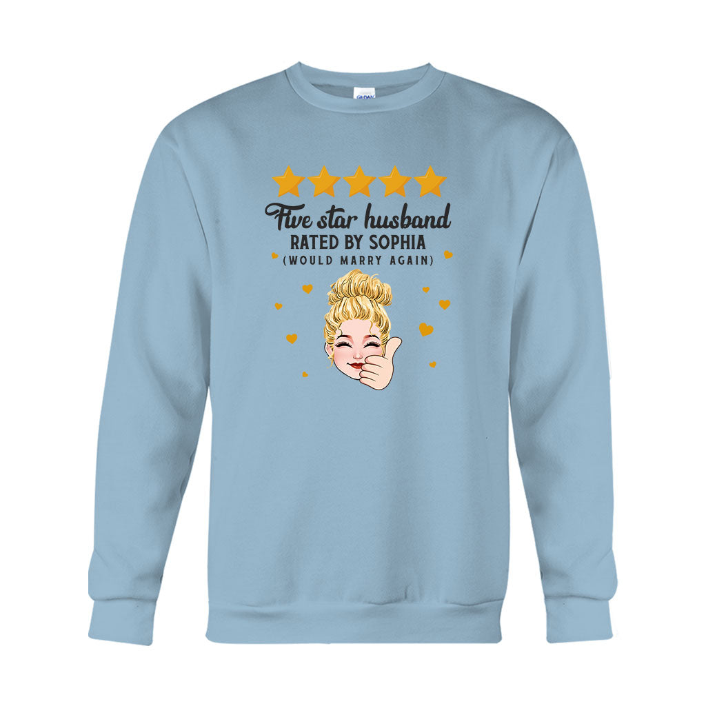 T-shirt et sweat à capuche personnalisés « Mari et Femme Cinq Étoiles »