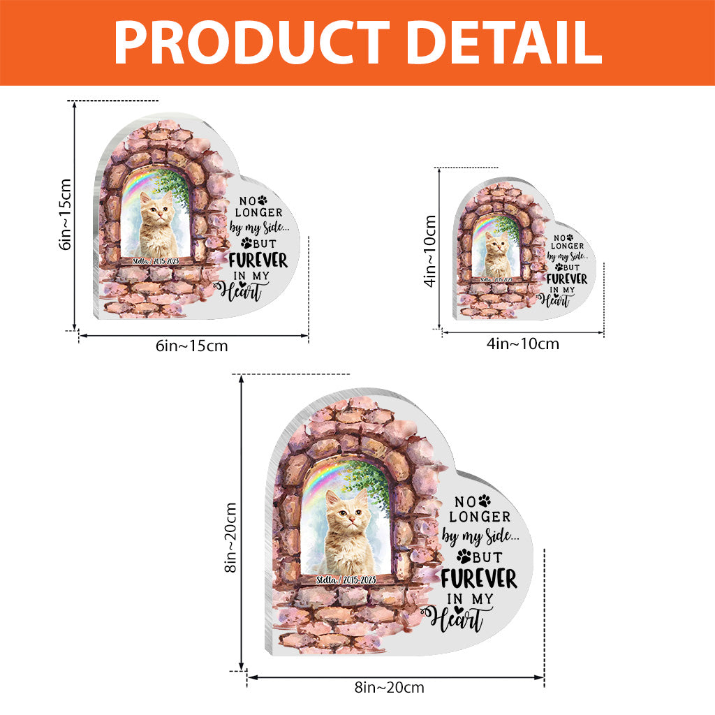 Plus à mes côtés - Plaque acrylique personnalisée pour chien, en forme de chien